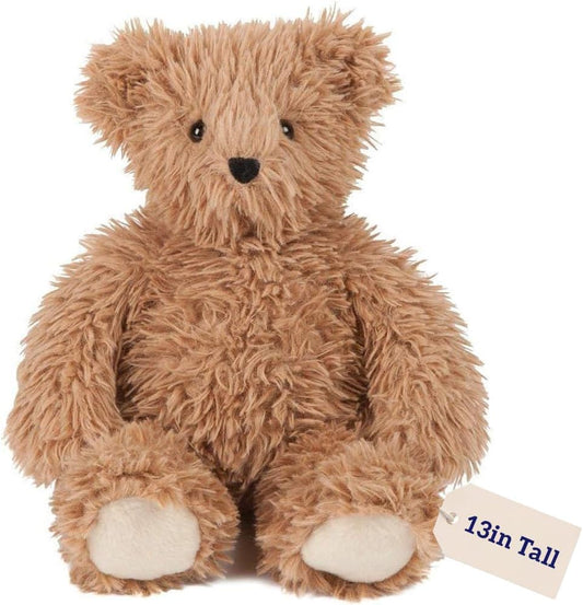 13 Inch Brown Bear | Soft Easter Teddy Bear Stuffed Animal | Cozy Plush for Sleeping | Romantic Gift Teddy Bear for Girlfriend | Stuffed in USA with Recycled Filling